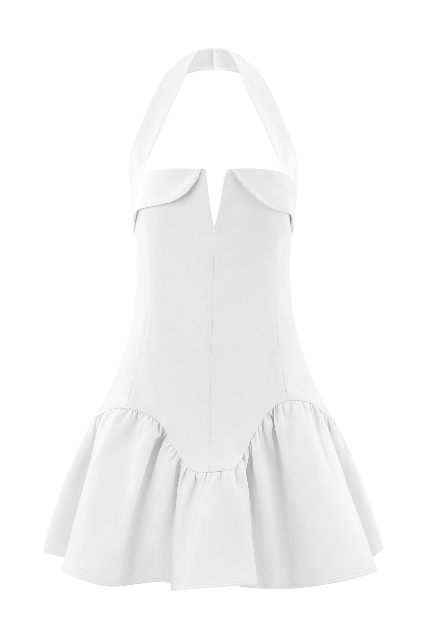 Calipso Halter Mini Elbise - Beyaz