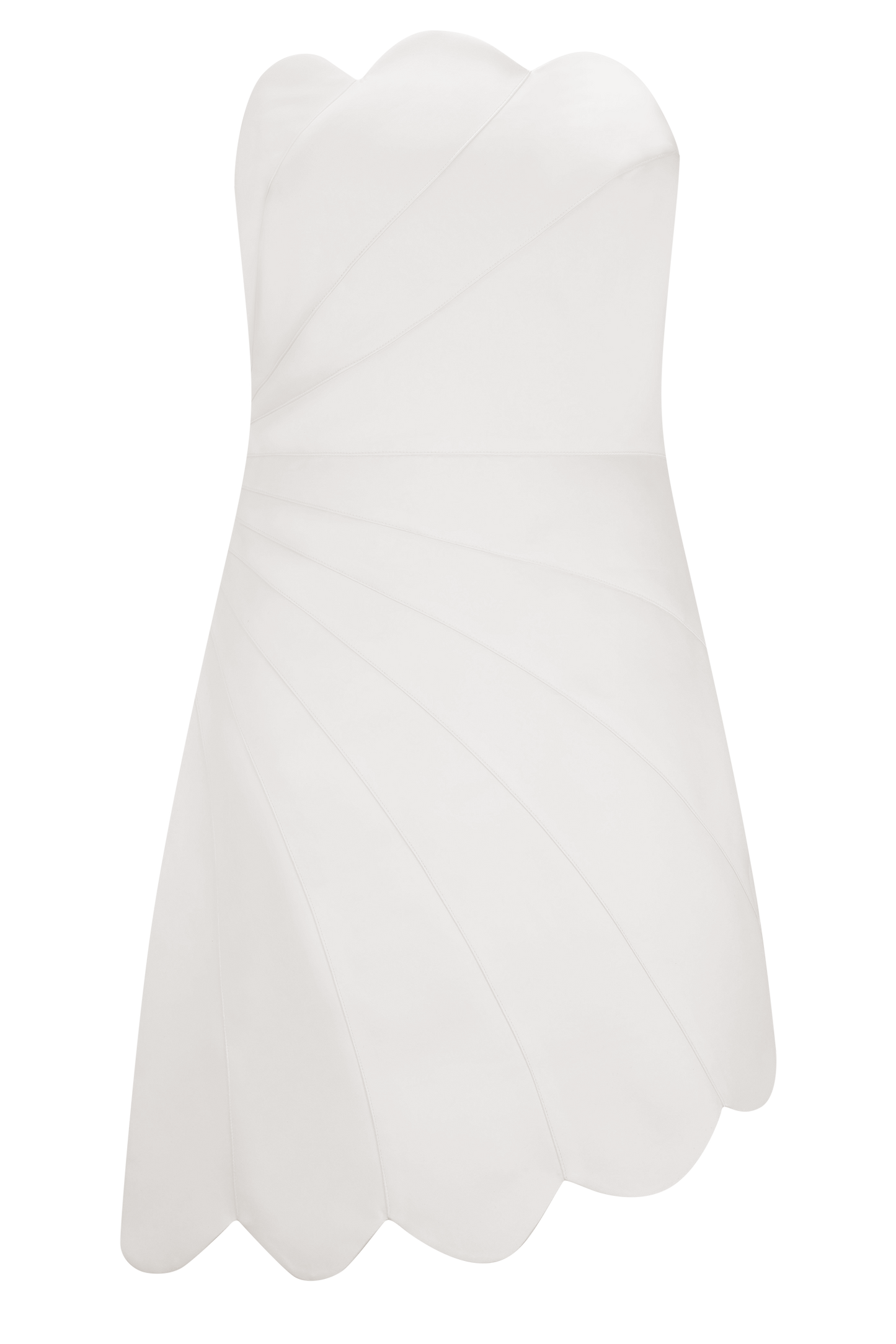 Atenea Saten Mini Elbise - Beyaz