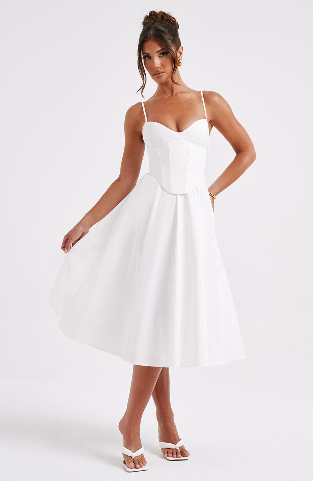 Mariella Midi Elbise - Krem