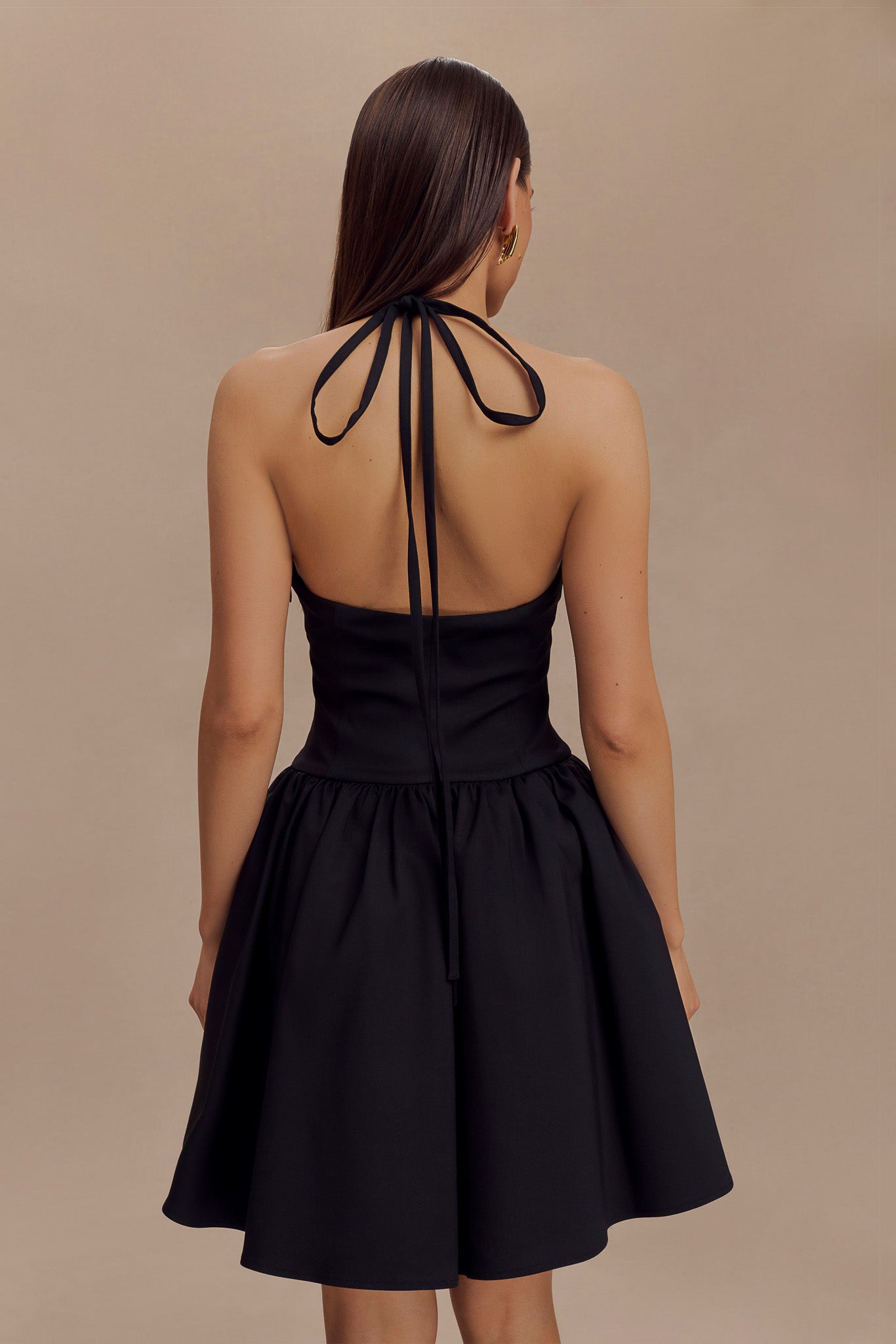 Ruby Halter Mini Elbise - Siyah