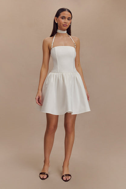 Ruby Halter Mini Elbise - Beyaz