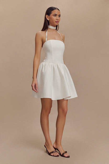 Ruby Halter Mini Elbise - Beyaz