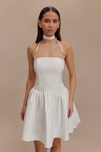 Ruby Halter Mini Elbise - Beyaz