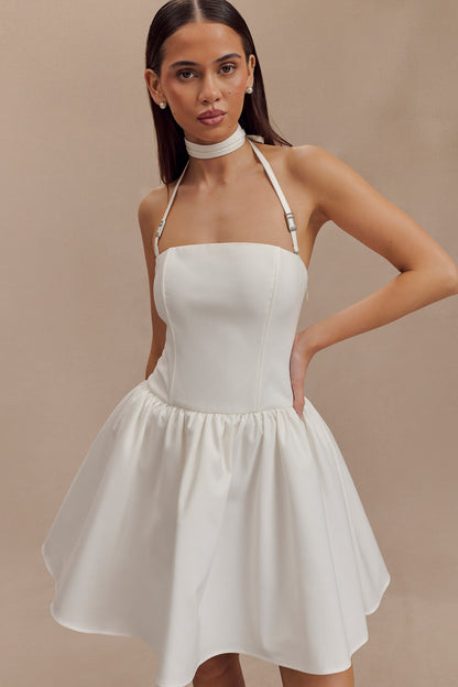 Ruby Halter Mini Elbise - Beyaz