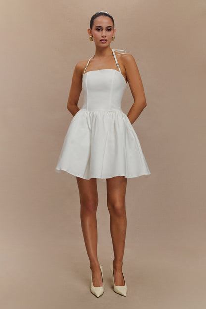 Ruby Halter Mini Elbise - Beyaz
