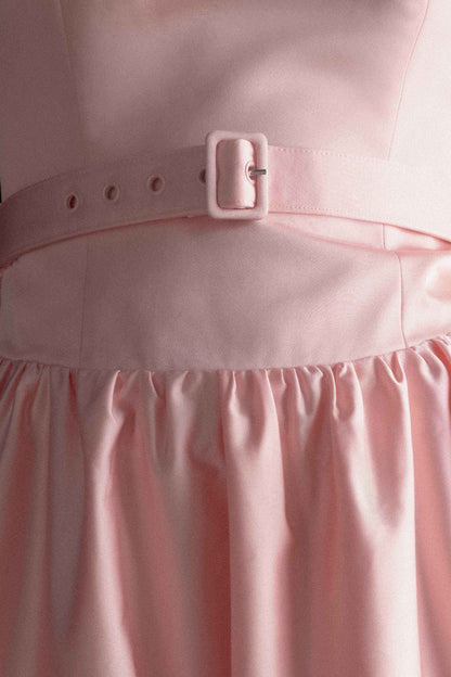 Florence Strapless Kemerli Maksi Elbise - Bebe Mavisi