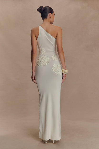 Teneika Crochet Knit Maxi Dress - Ivory
