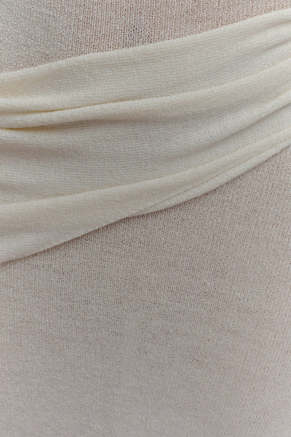 Alexius One Shoulder Knit Maxi Dress - Ivory