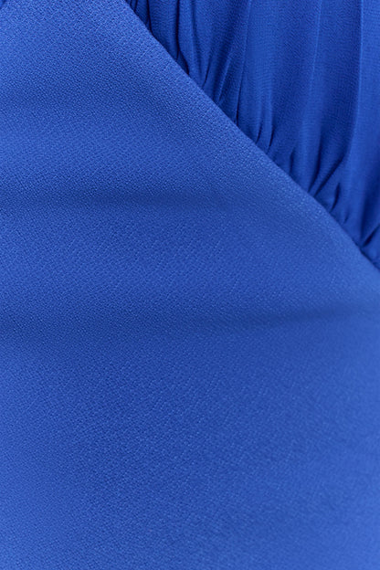 Mierah Halter Midi Elbise - Kobalt Mavisi