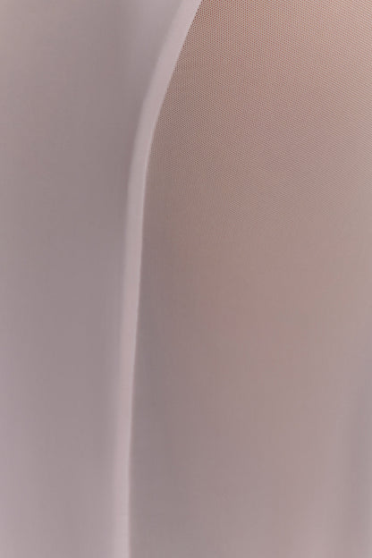 Wyatt Slinky And Mesh Maxi Dress - Pale Pink