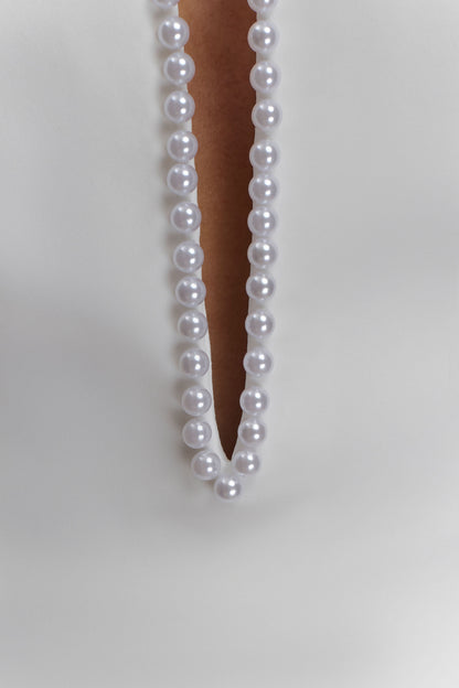 Kingsley Beaded Neckline Mini Dress - Ivory