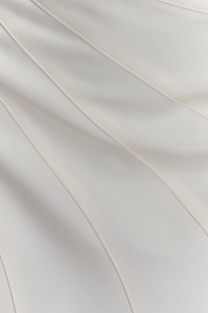 Atenea Saten Mini Elbise - Beyaz
