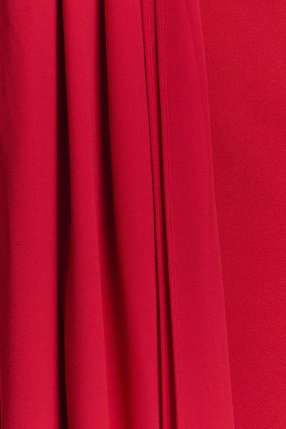 Philippa Knotted Crepe Maxi Dress - Ruby