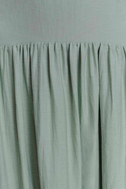 Darling Linen Maxi Dress - Sage