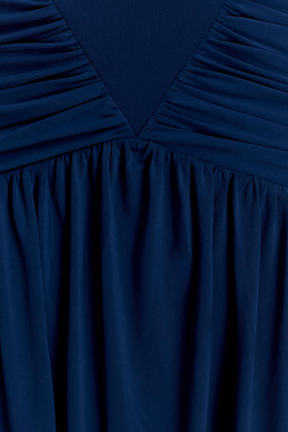 Emory Jersey Cape Maxi Dress - Navy