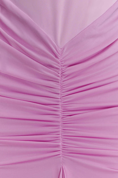 Roisin Slinky Maksi Elbise - Pudra Pembe