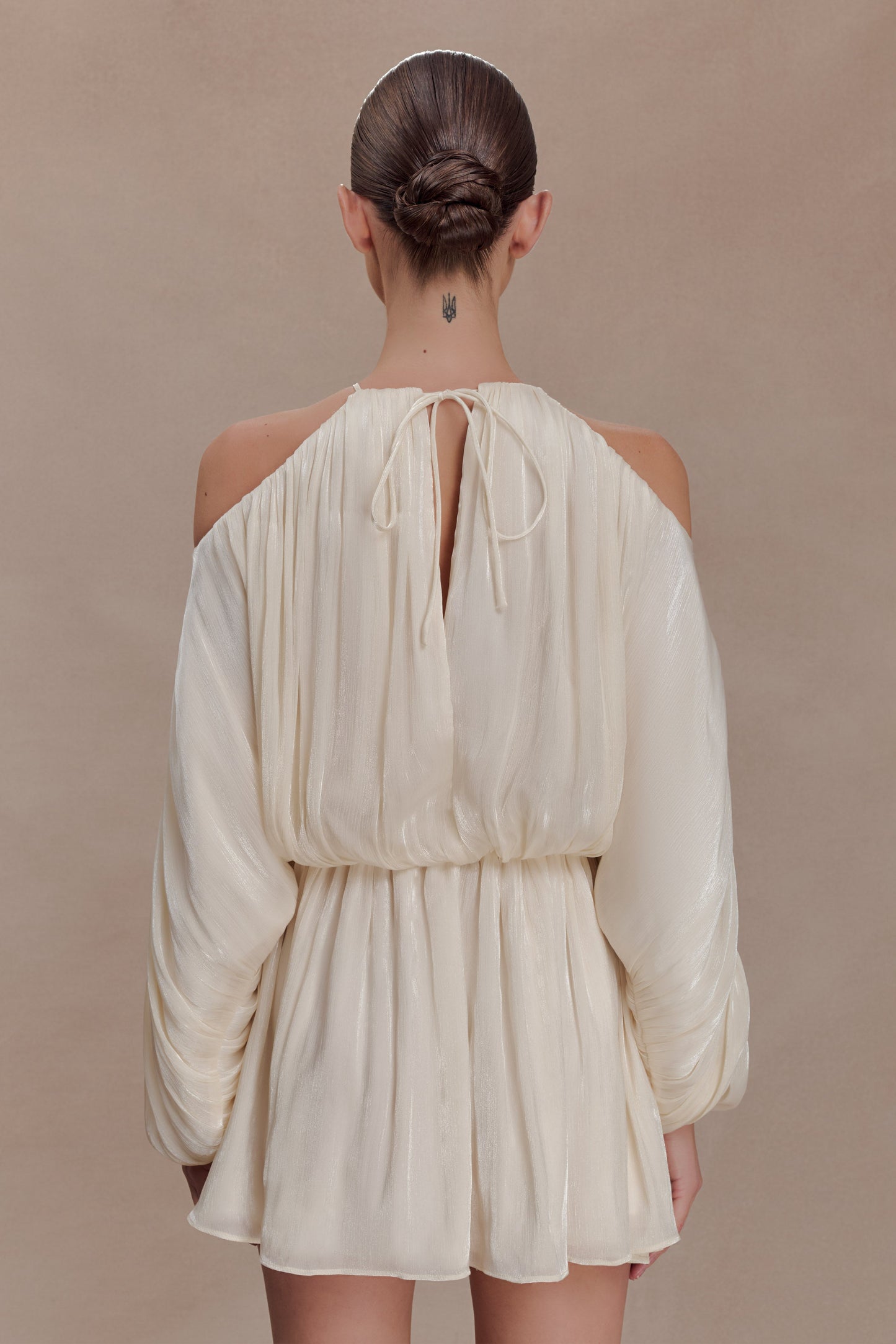 Minna Halter Mini Elbise - Opal Beyaz