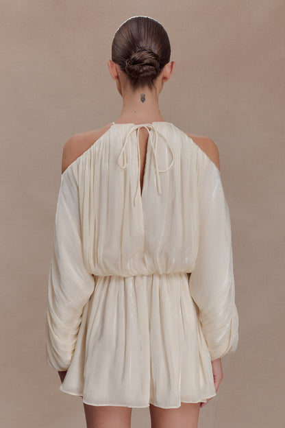Minna Halter Mini Elbise - Opal Beyaz