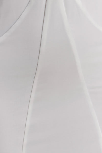 Juliet Slinky Maxi Dress With Scarf - White