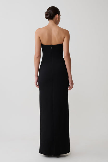Lianne Strapless Maksi Elbise - Siyah
