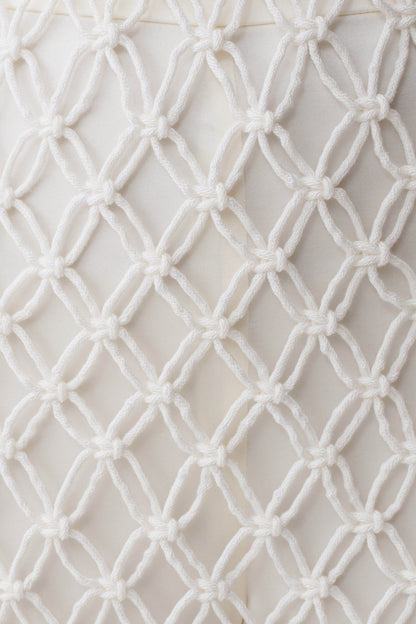Devlin Macrame Tassel Mini Dress - Ivory