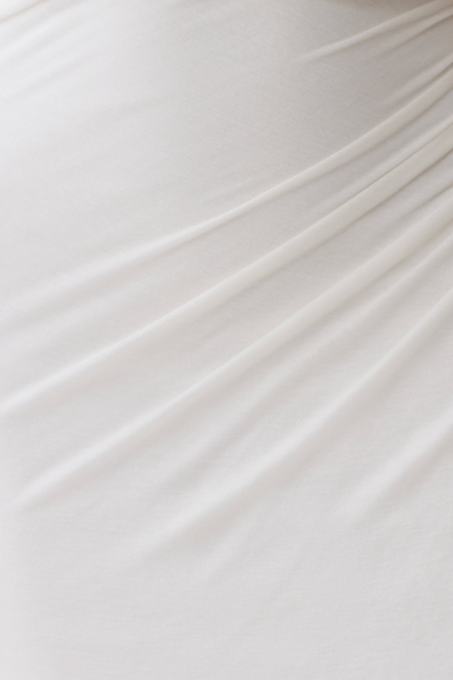 Alva Yün Lyosel Drape Midi Elbise - Beyaz