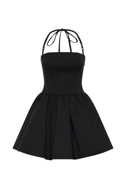 Ruby Halter Mini Elbise - Siyah