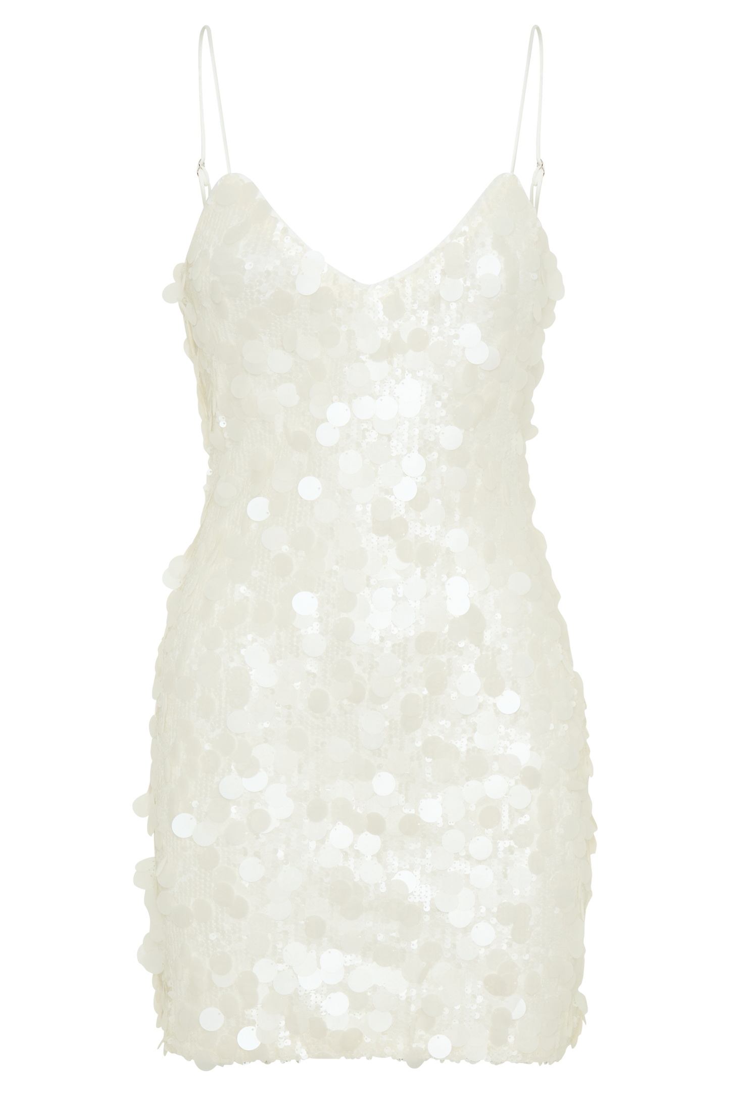 Romilly Payetli Mini Elbise - Krem