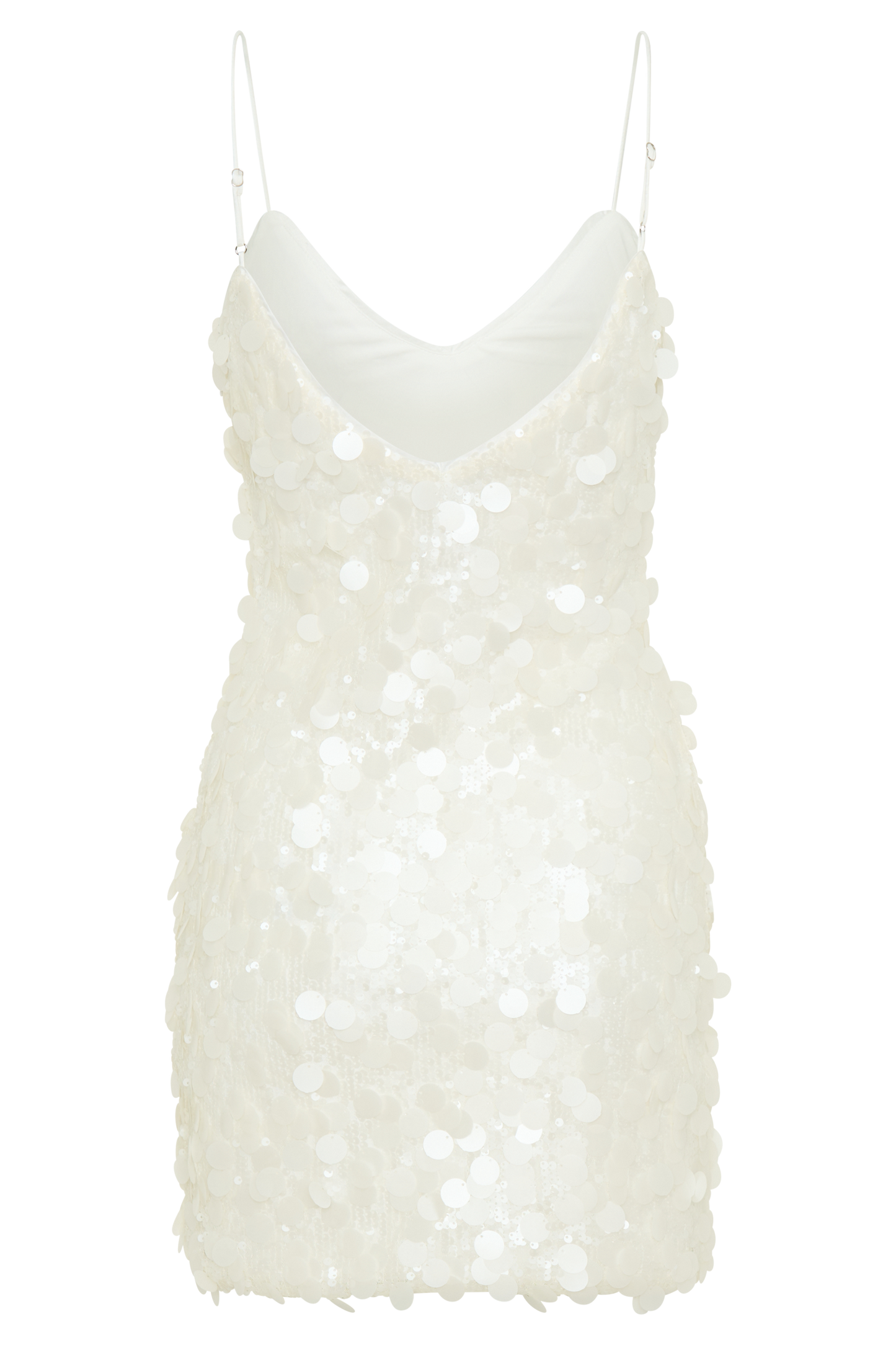 Romilly Payetli Mini Elbise - Krem
