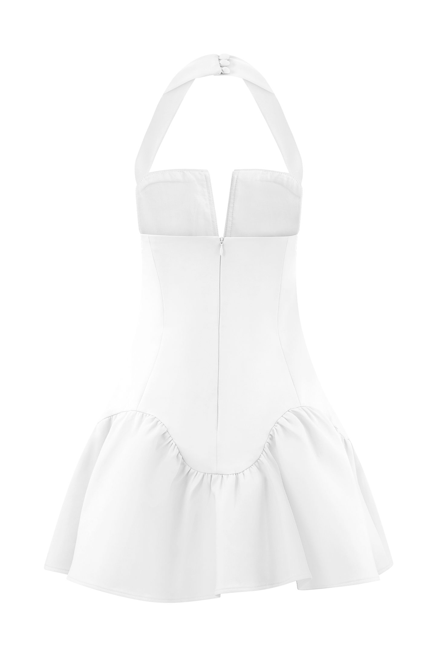 Calipso Halter Mini Elbise - Beyaz