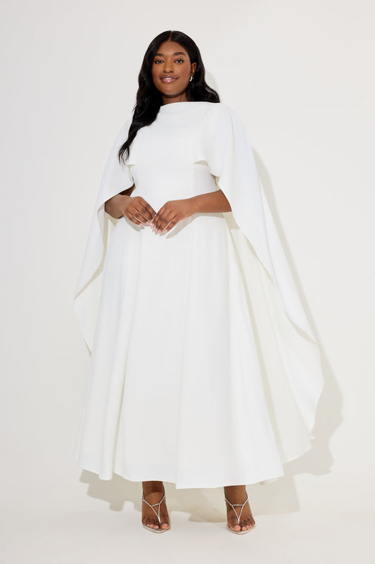 Cape Midi Dress