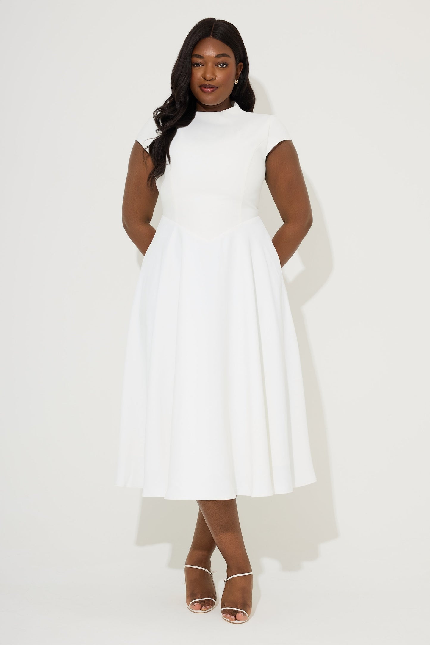 Cap Sleeve Midi Dress
