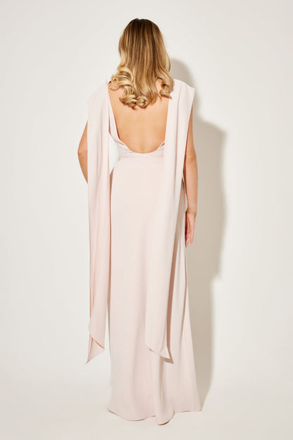 Drape uzun elbise
