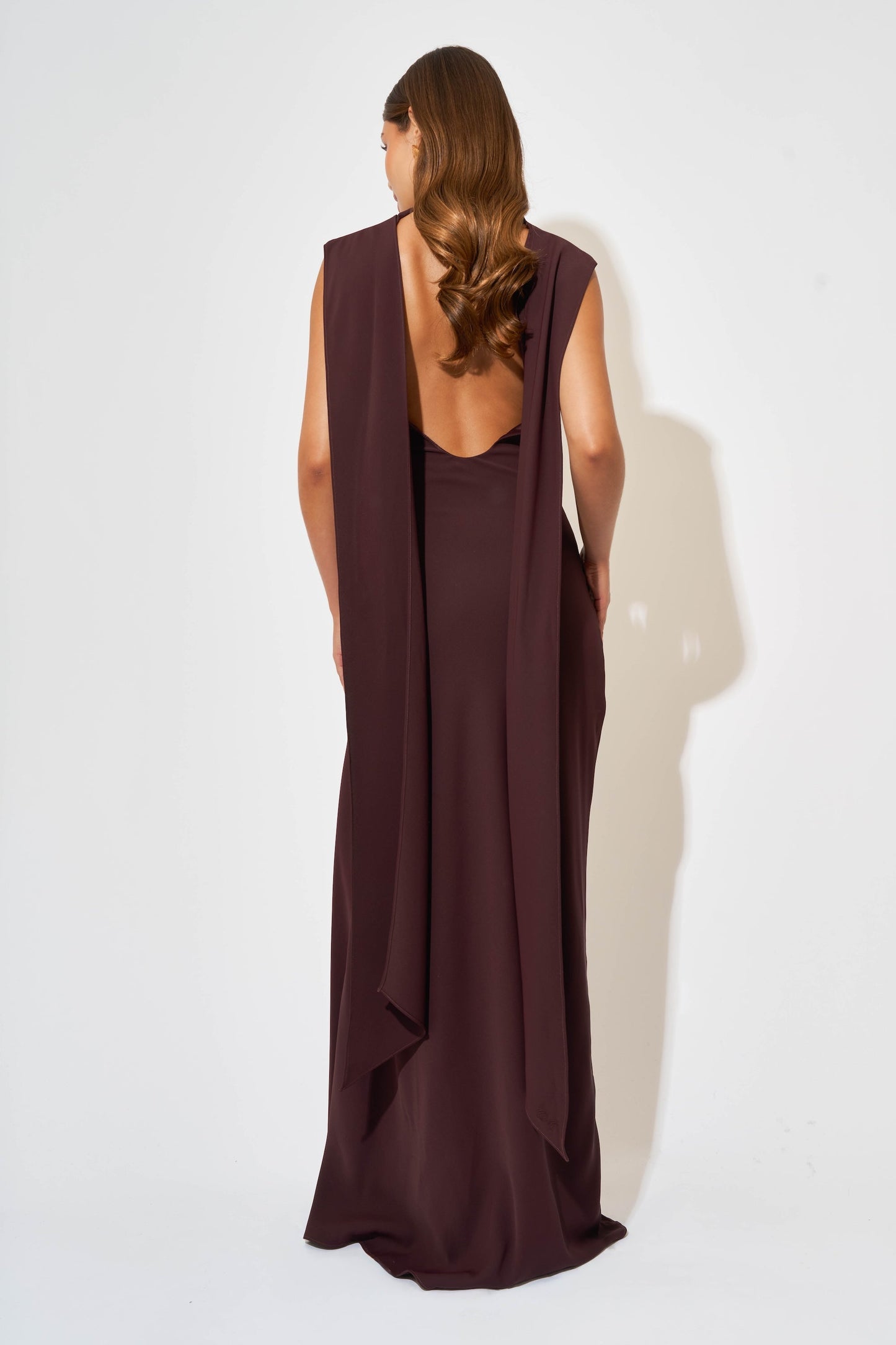 Drape uzun elbise