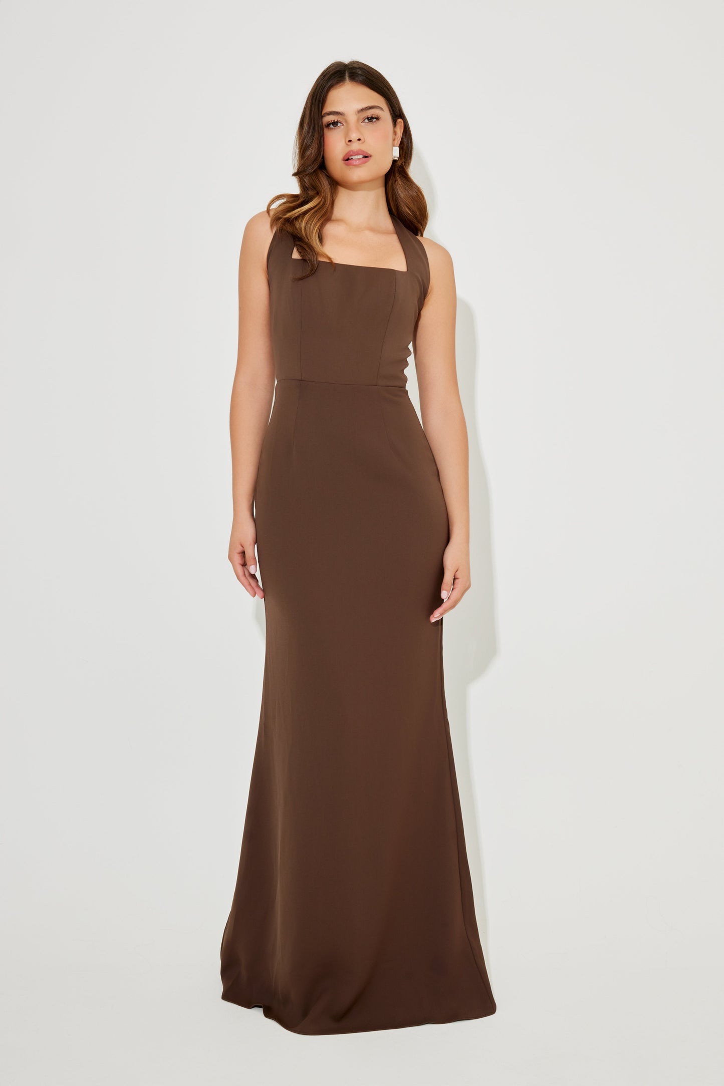 Halter uzun elbise