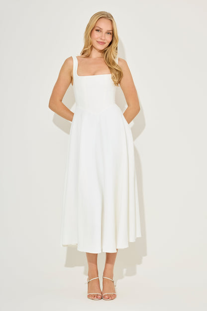 Square Neck Midi Dress