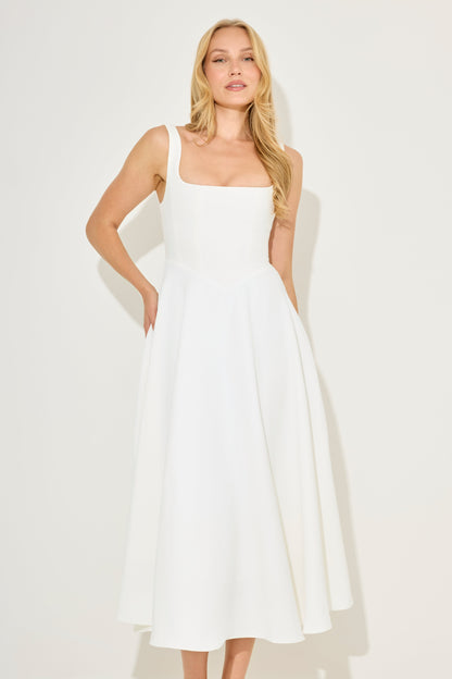 Square Neck Midi Dress