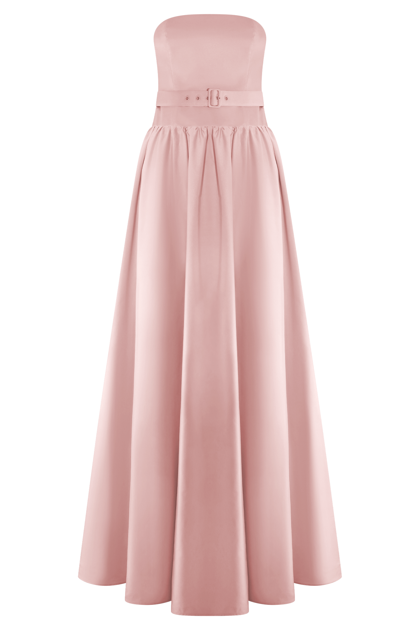 Florence Strapless Kemerli Maksi Elbise - Bebe Mavisi