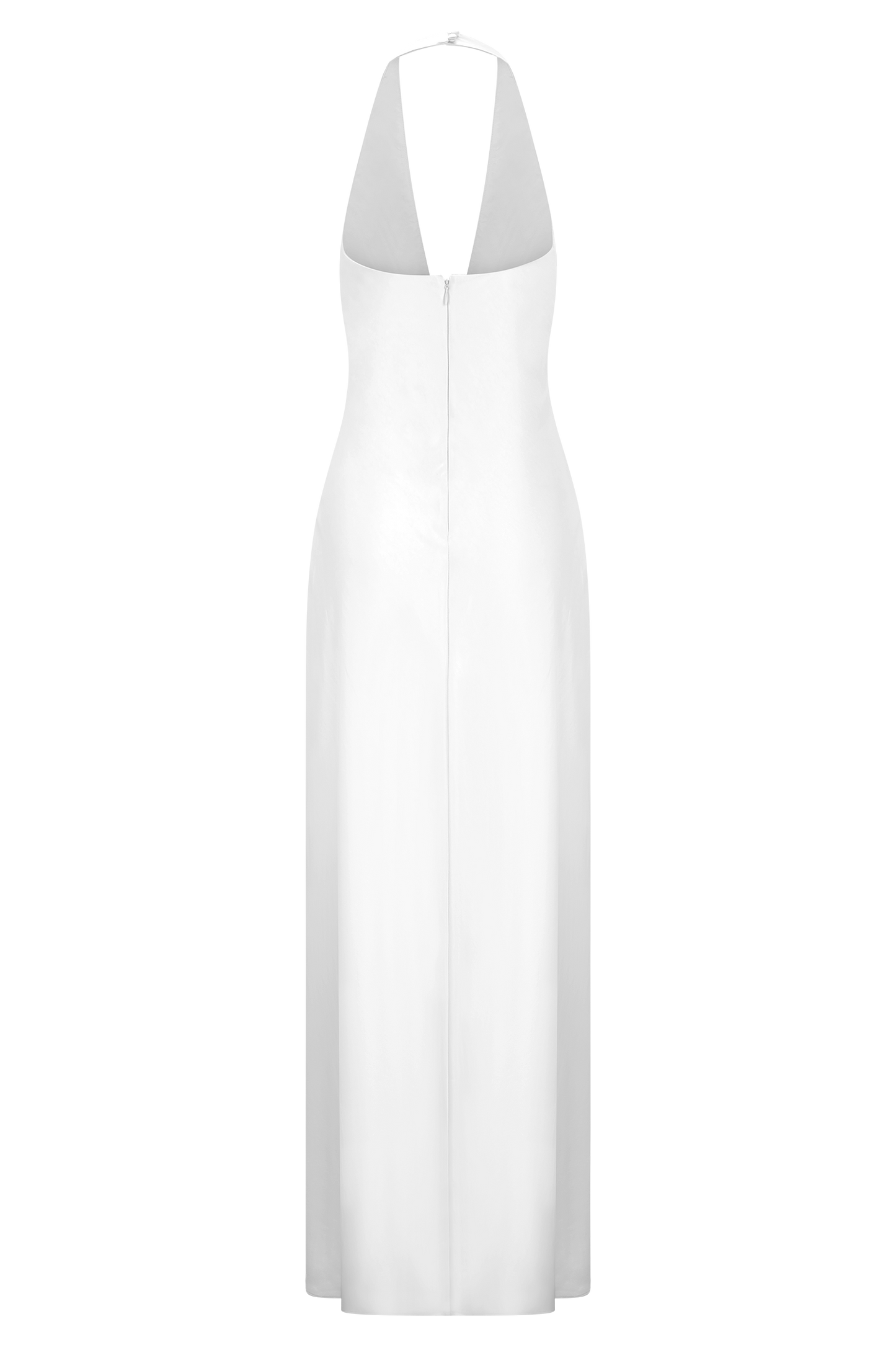 Alice Saten Halter Maksi Elbise - Beyaz