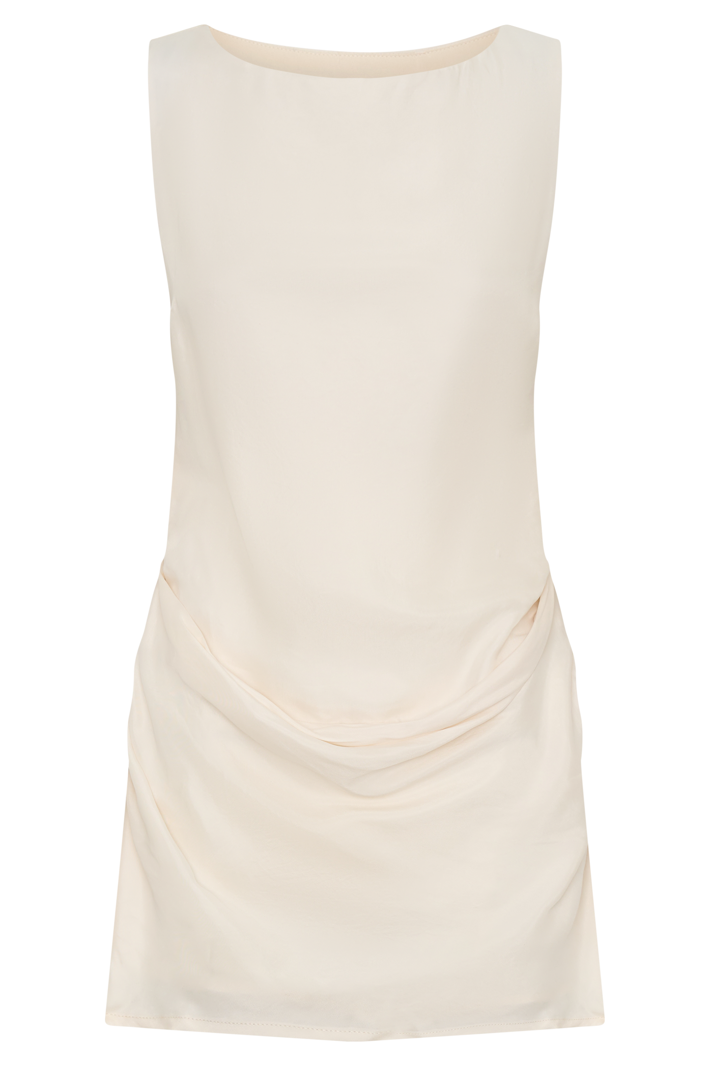 Bexley Draped Mini Elbise - Krem