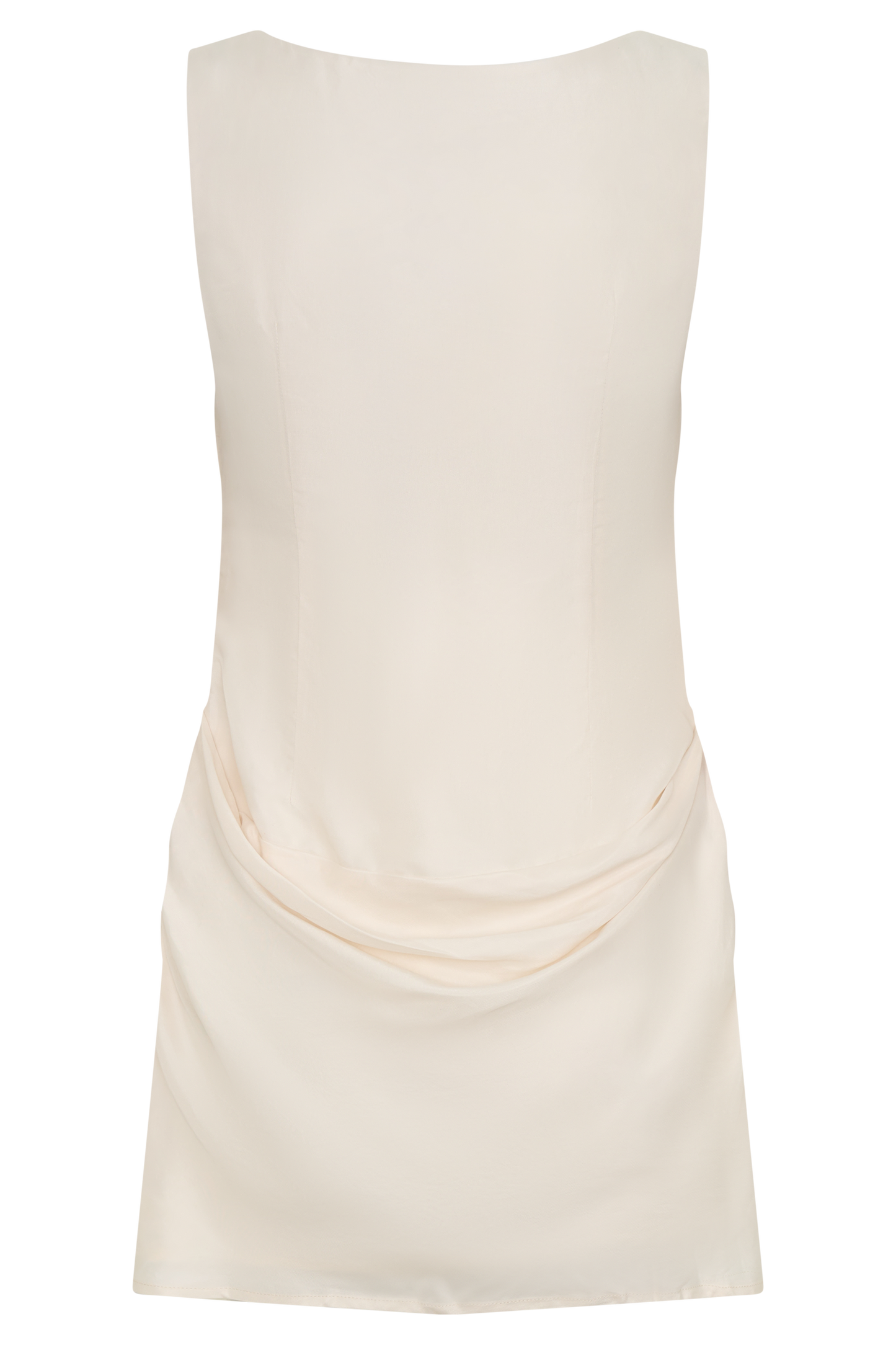 Bexley Draped Mini Elbise - Krem