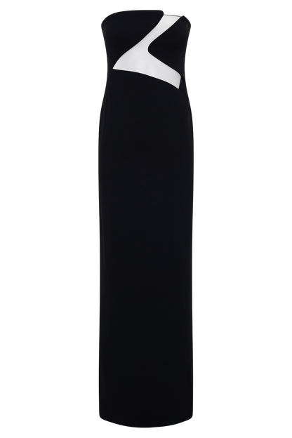 Lianne Strapless Maksi Elbise - Siyah