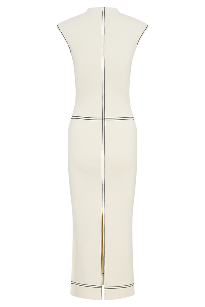 Malone Bandage Knit Midi Dress - Ivory