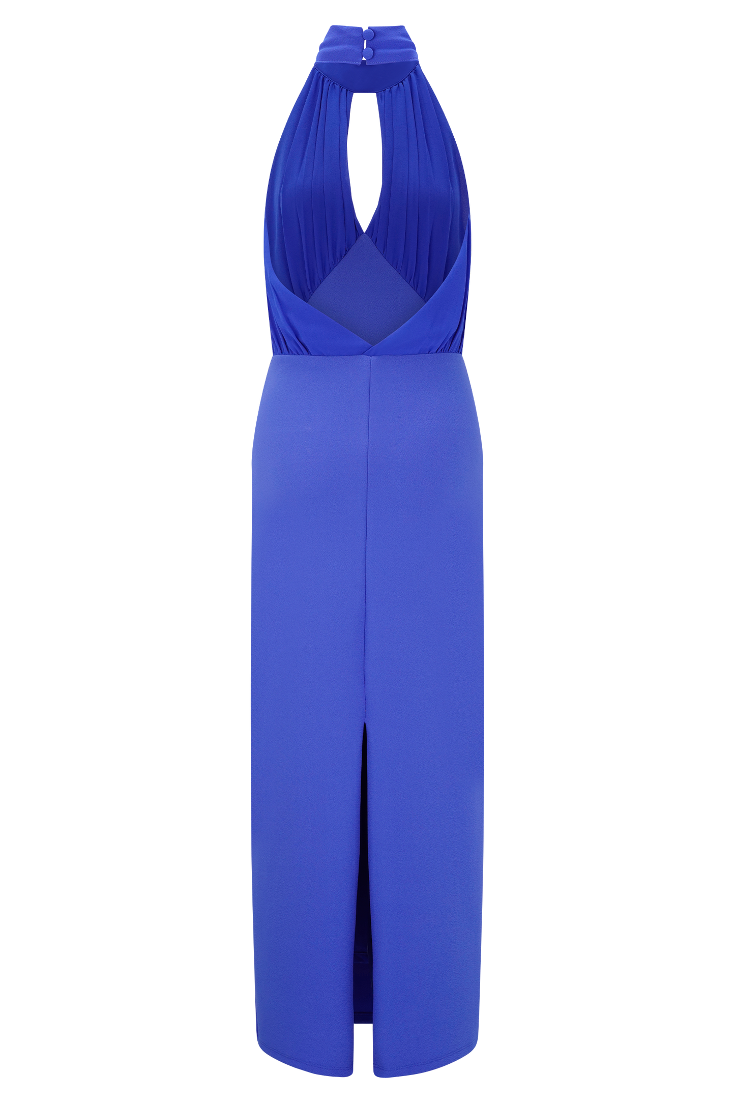 Mierah Halter Midi Elbise - Kobalt Mavisi