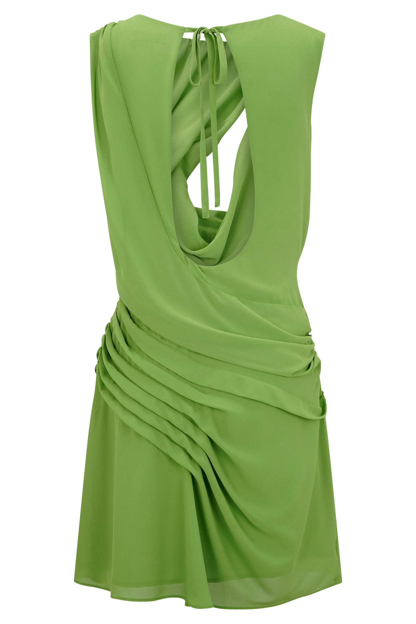 Oria Şifon Mini Elbise - Yeşil