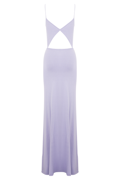 Reama Wrap Over Knit Maxi Dress - Cornflower Blue