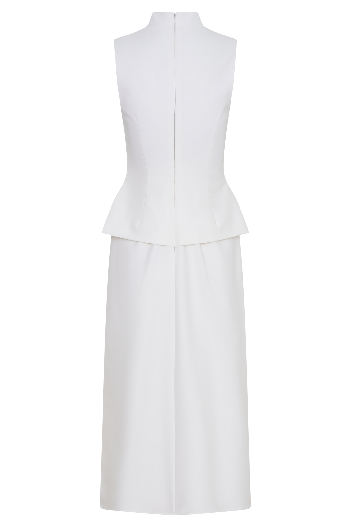 Yanina Pamuklu Halter Midi Elbise - Beyaz