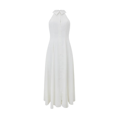 Flowy Collar Maxi Dress