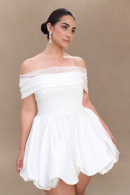Lauretta Off Shoulder Mini Dress - White