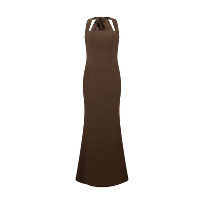 Halter uzun elbise
